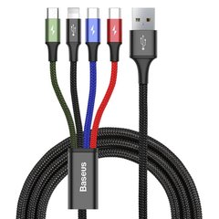 Baseus Rapid 4-in-1 USB-A to 2xUSB-C/Lightning/Micro-USB 1.2m Black (CA1T4-B01)