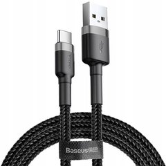 Baseus Сafule Cable USB For Type-C 2A 2M Gray+Black (CATKLF-CG1)