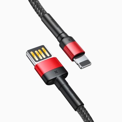 Baseus Cafule Cable Special Edition USB For IP 2.4A 1м Red+Black (CALKLF-G91)