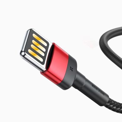 Baseus Cafule Cable Special Edition USB For IP 2.4A 1м Red+Black (CALKLF-G91)