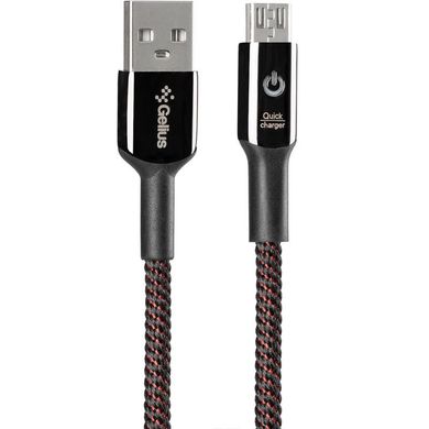 USB Cable Gelius Pro Smart GP-U08m MicroUSB Black (2A)(1m)