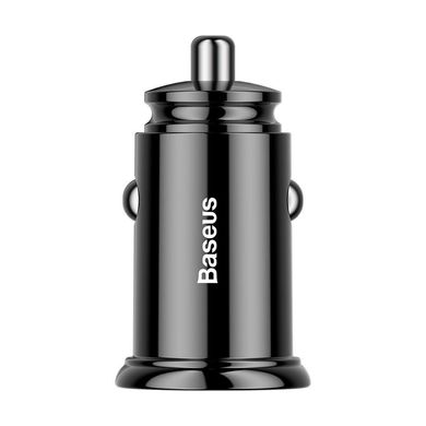 Baseus USB Car Charger USB 3.0 + USB-C 30W Black (CCALL-YS01)