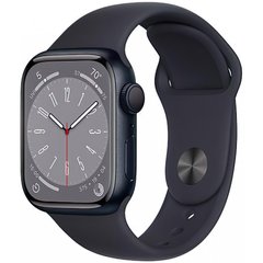 Apple Watch Series 8 GPS 41mm Midnight Aluminum Case w. Midnight Sport Band - Size M/L (MNU83)