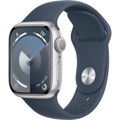Apple Watch Series 9 GPS 41mm Silver Aluminum Case with Midnight Sport Band S/M (MR9M3, MT2R3)