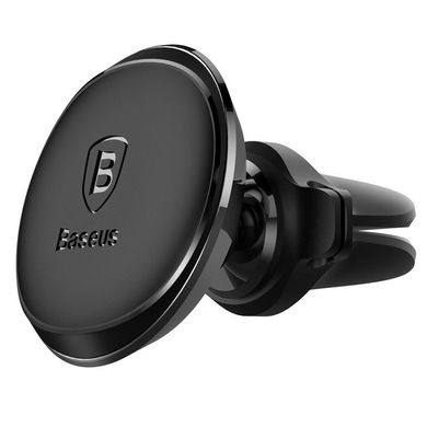 Baseus Car Holder Magnetic Air Vent Mount Holder with cable clip Black (SUGX-A01)