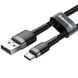 Baseus Сafule Cable USB For Type-C 2A 2M Gray+Black (CATKLF-CG1) 3 з 4