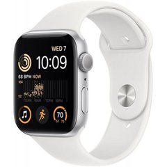 Apple Watch SE 2 GPS 40mm Silver Aluminum Case with White Sport Band - S/M (MNT93)