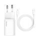 Baseus Super Si Quick Charger White W/Type-C - Lightning Cable (TZCCSUP-B02) 1 из 6