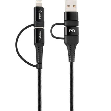 Кабель USB Gelius Pro Unimog 2 GP-UC106 4in1 USB-A/Type to Type-C/Lightning (Black)