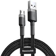 Baseus USB Cabel to microUSB Cafule 1m Grey/Black (CAMKLF-BG1)
