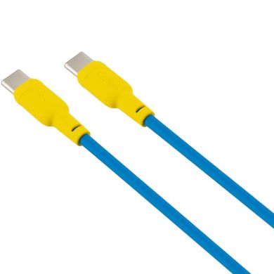 Кабель USB Gelius Full Silicon GP-UCN001CC Type-C/Type-C (Yellow/Blue)