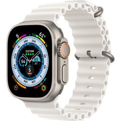 Apple Watch Ultra GPS + Cellular 49mm Titanium Case with White Ocean Band (MNH83/MNHF3)
