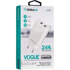 СЗУ Gelius Pro Vogue GP-HC011 2USB 2.4A (White)