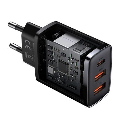 Baseus Compact Quick Charger 2xUSB U+C 30W Black (CCXJ-E01)