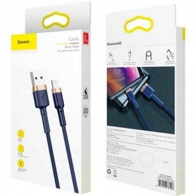 Baseus cafule Cable USB For iP 2.4A 1m Gold+Blue (CALKLF-BV3)