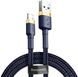 Baseus cafule Cable USB For iP 2.4A 1m Gold+Blue (CALKLF-BV3) 1 з 5