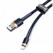 Baseus cafule Cable USB For iP 2.4A 1m Gold+Blue (CALKLF-BV3) 4 з 5