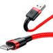 Baseus cafule Cable USB For lightning 2.4A 1M Red+Red (CALKLF-B09) 4 з 5