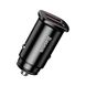 Baseus USB Car Charger Square Metal Quick Charger 3.0 2xUSB 30W Black (CCALL-DS01) 2 з 5