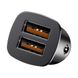 Baseus USB Car Charger Square Metal Quick Charger 3.0 2xUSB 30W Black (CCALL-DS01) 5 з 5