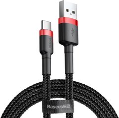 Baseus Cafule Cable USB For Type-C 3A 1M Red+Black (CATKLF-B91)