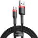 Baseus Cafule Cable USB For Type-C 3A 1M Red+Black (CATKLF-B91) 1 из 7