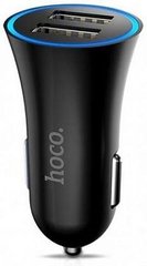 Автомобільний зарядний пристрій Hoco UC204 2.4A 2 USB Black