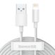 Baseus Simple Wisdom Data Cable Kit Lightning USB 1.5m White (TZCALZJ-02) 1 из 8