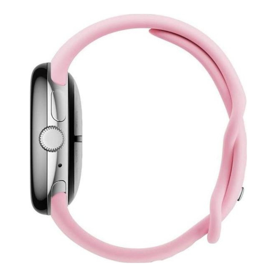 Google Pixel Watch 3 41 mm Wi-Fi Polished Silver Aluminum Case/Rose Quartz Active Band