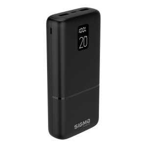 Sigma mobile X-power SI20A2QL 20000mAh Type-C PD20W QC22,5W Black (4827798423813)