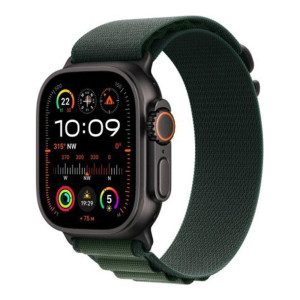 Apple Watch Ultra 2 GPS + Cellular 49mm Black Titan. Case w. Dark Green Alpine Loop - Small (MX4Q3)