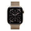 Apple Watch Series 11 GPS + Cellular 46mm Gold Tit. Case w. Gold Milanese Loop - M/L (MFD84)