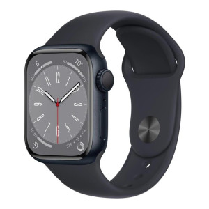 Apple Watch Series 8 GPS 41mm Midnight Aluminum Case w. Midnight Sport Band - Size M/L (MNU83)
