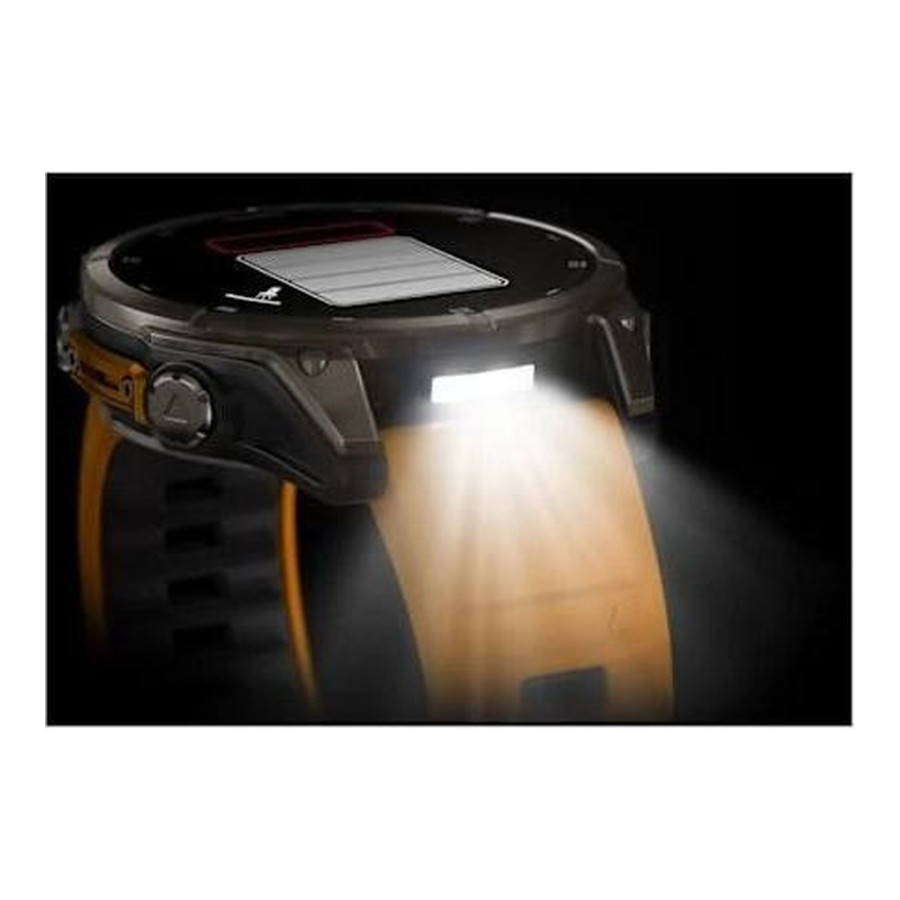 Garmin Fenix 8 47mm AMOLED Sapphire Titanium w. Spark Orange/Graphite Silicone Band (010-02904-10/11/19)