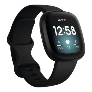 Fitbit Versa 3 Black/Black Aluminum (FB511BKBK)