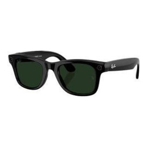 Ray-Ban Meta Wayfarer Gen2 Stand.Shiny Black Frame/Clear to Graphite Green Transit.Lens. RW4012 601/1M 50-22