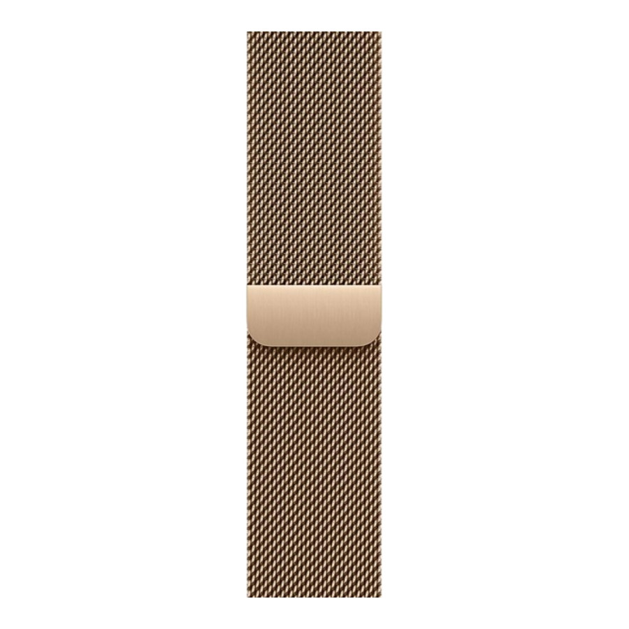 Apple Watch Series 11 GPS + Cellular 46mm Gold Tit. Case w. Gold Milanese Loop - M/L (MFD84)