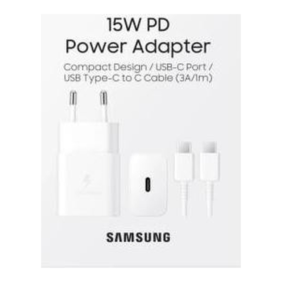 Samsung 15W PD Power Adapter (with Type-C cable) White (EP-T1510XWE) (EU)