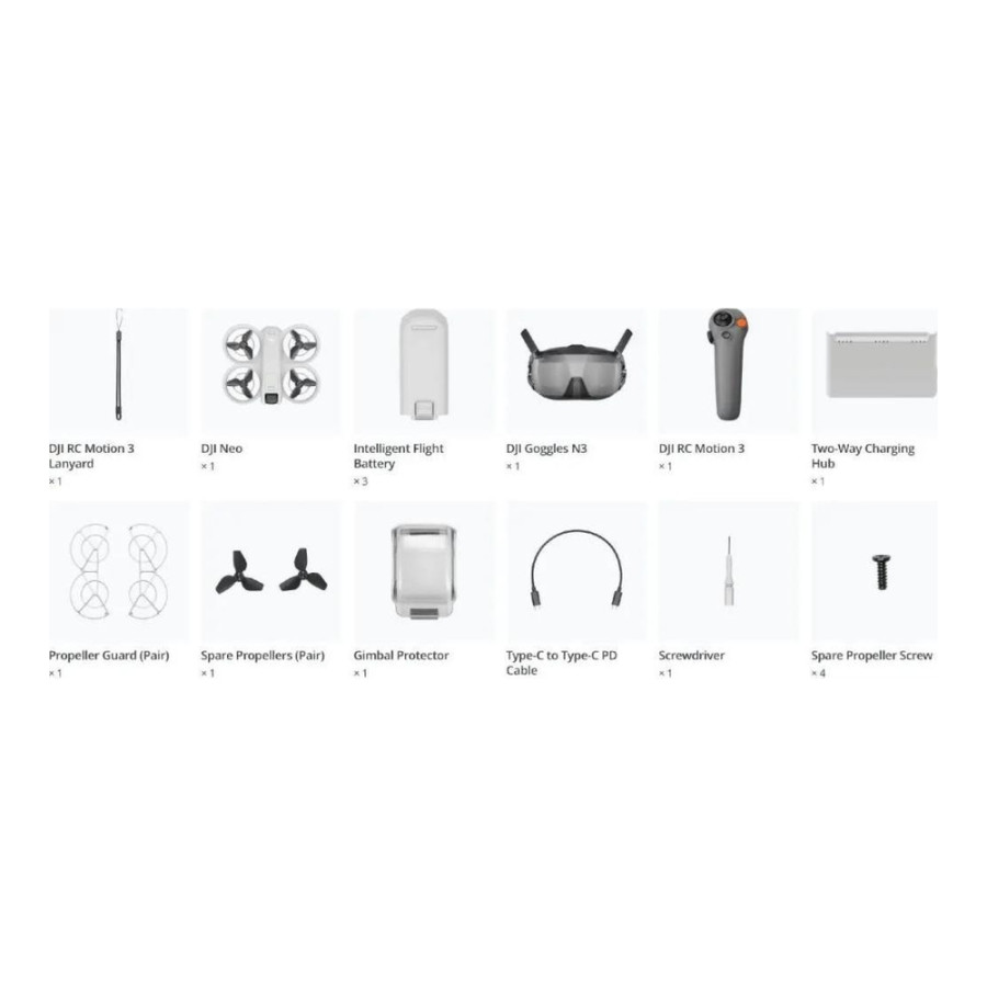 DJI Neo Motion Fly More Combo (CP.FP.00000186.03, CP.FP.00000186.01, CP.FP.00000186.04)