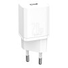 Baseus Super Si Quick Charger White W/Type-C - Lightning Cable (TZCCSUP-B02)