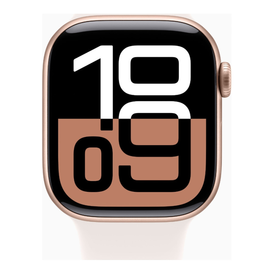Apple Watch Series 10 GPS + Cellular 42mm Rose Gold Alu. Case w. Light Blush Sport Band - S/M (MWX93)