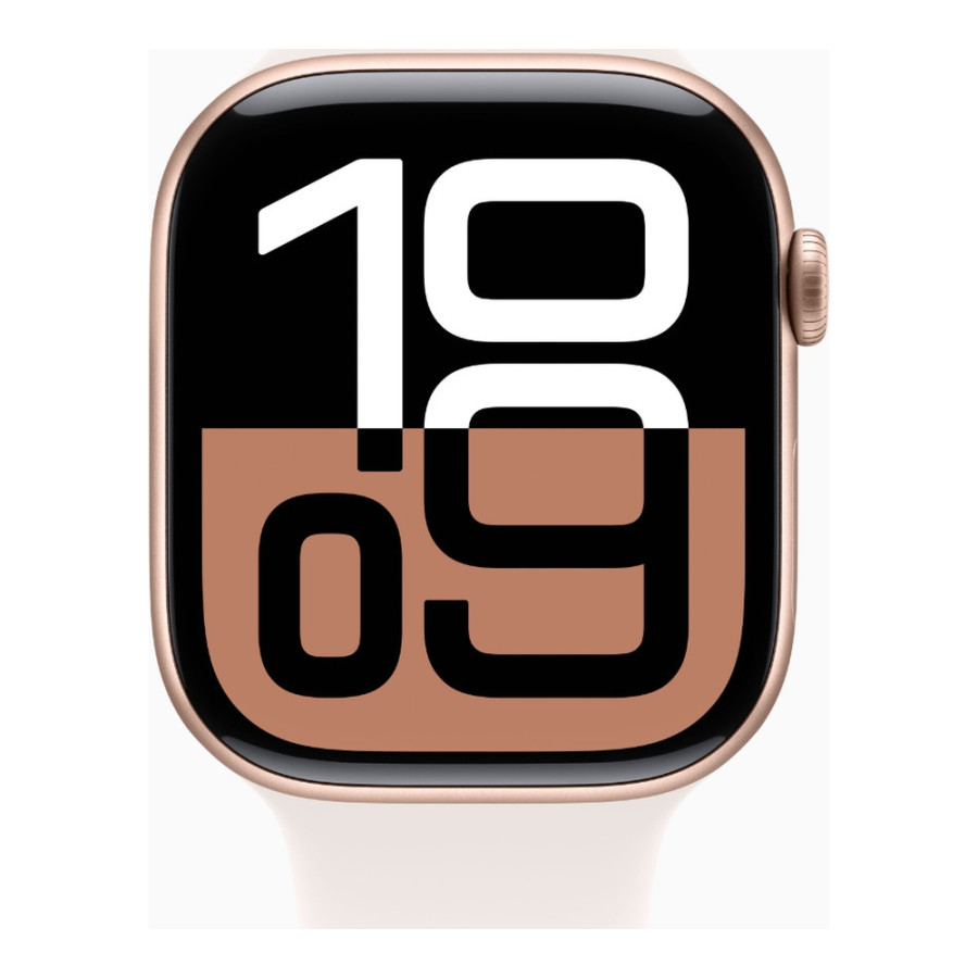 Apple Watch Series 10 GPS 46mm Rose Gold Alu. Case w. Light Blush Sport Band - M/L (MWWU3)
