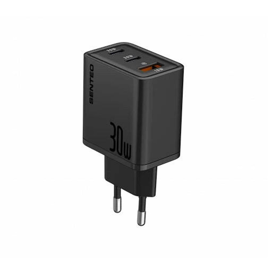 SENTEO Z-17 USB+2USB-C 3A GaN PD 30W black