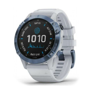 Garmin Fenix 6 Pro Solar Edition Mineral Blue with Whitestone Band (010-02410-19/18)