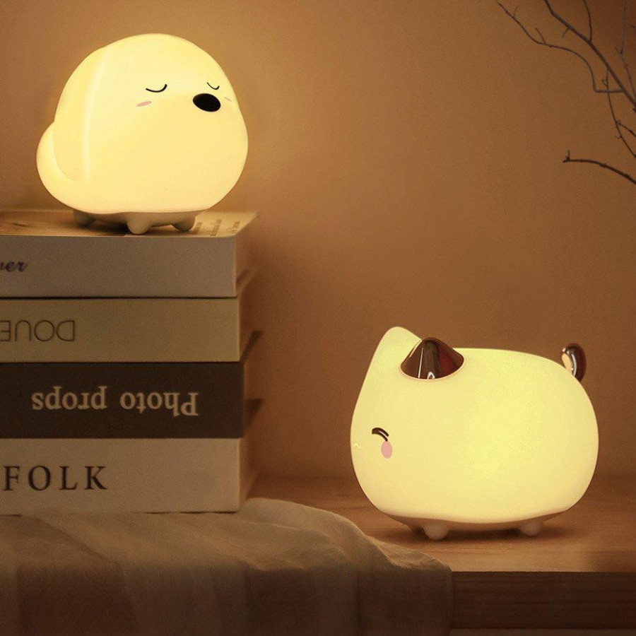 Baseus Cute Series Kitty Silicone Night Light White (DGAM-A02)