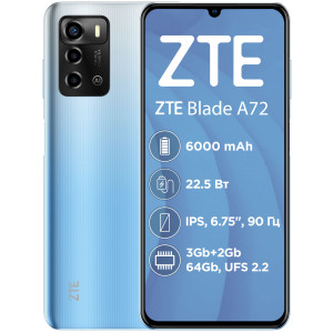 ZTE Blade A72 3/64GB Sky Blue (UA)