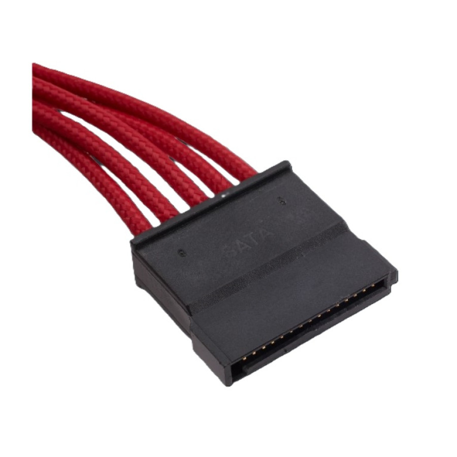 Corsair Premium Individually Sleeved SATA Cable, Type 4 (Generation 3) Red