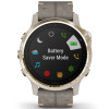 Garmin Fenix 6S Pro Sapphire Light Gold with Shale Grey Leather Band (010-02159-40)