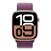 Apple Watch Series 10 GPS 46mm Rose Gold Aluminum Case w. Plum Sport Loop (MWWV3)