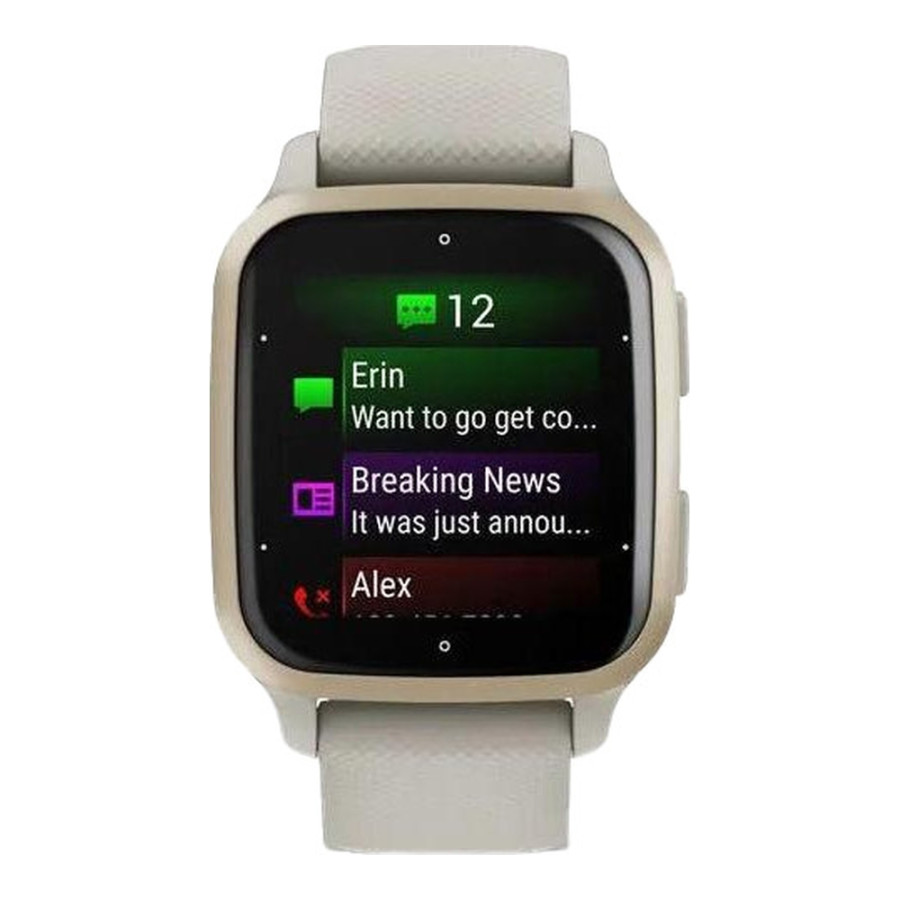Garmin Venu Sq 2 – Music Edition Cream Gold Al. Bezel w. French Gray Case and S. Band (0010-02700-02/12)
